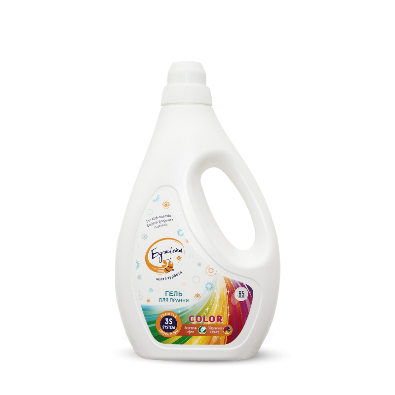 Гель для прання БДЖІЛКА, для кольорової білизни, автомат, ручне прання, 2л